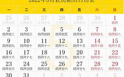 农历5月是什么月