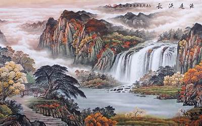 聚财山水画