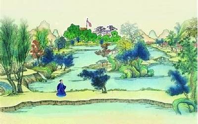 行香子树绕村庄