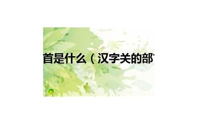 关的部首是什么