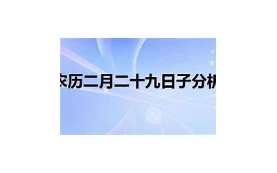 农历2月29(农历二月二十九是什么日子)